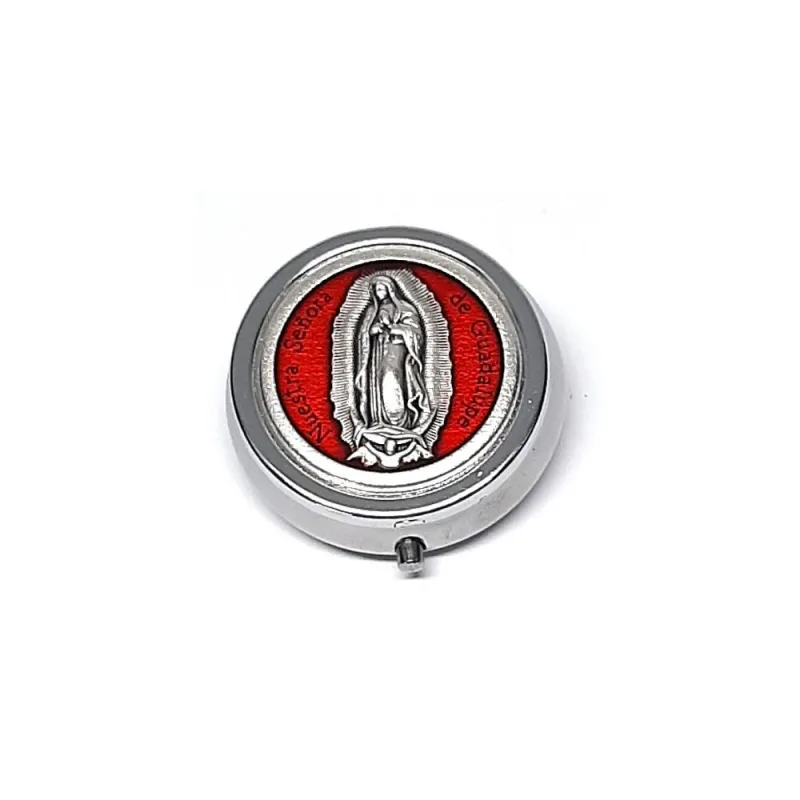 Pequena caja metalica Nuestra Senora de Guadalupe
