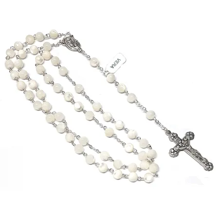 Mother of Pearl Gold Rosary – Rosaries and Chaplets by Sue Anna Mary